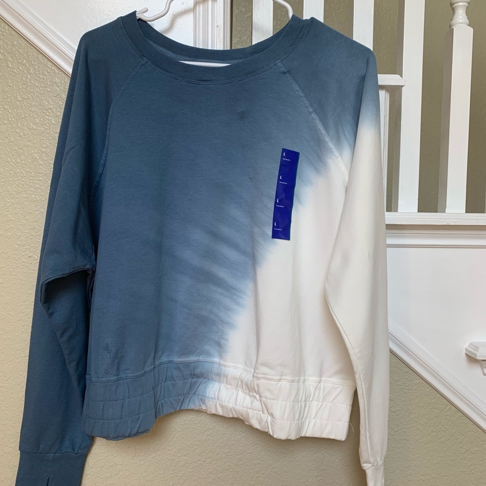 JoyLab, Cropped Fit Sweatshirt. Coronet Blue.